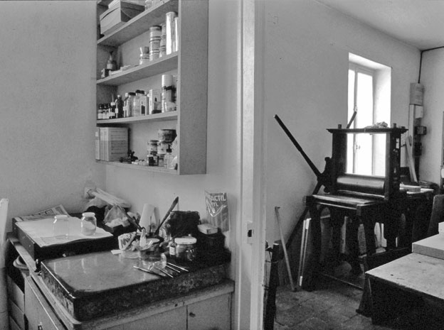 Atelier gravure, La Possonnière.