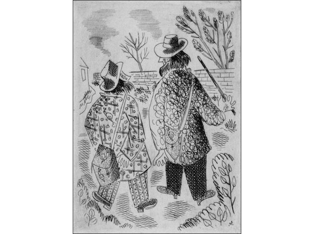 CHASSEURS D’ESCARGOTS (II), 1947, eau-forte sur cuivre, 191x140 mm, 1 état, 30 ex. et 5 épreuves d’artiste