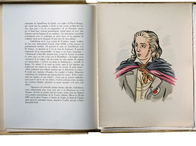 LA VENDEE MILITAIRE, 1944, illustrations par Jorge Morin de gravures sur bois rehaussées d’aquarelle.