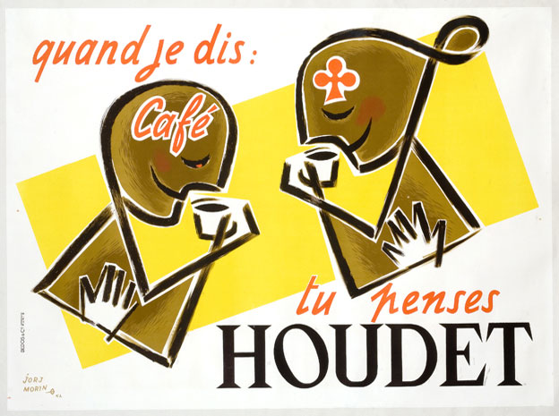 Affiche pour les Cafés Houdet, 1954 Numérisation musée d’Histoire de Nantes