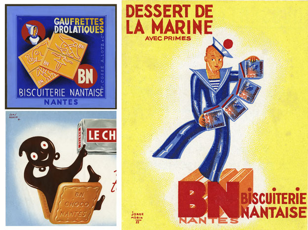 < ˄ LA NANTAISE, années 30 ; ˅ LE CHOCO BN, 1955 > DESSERT DE LA MARINE, années 30