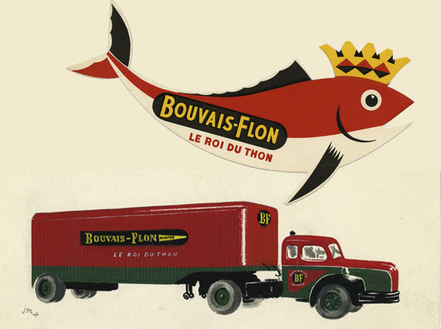 BOUVAIS-FLON, habillage de la flotte et des boîtes de thon.